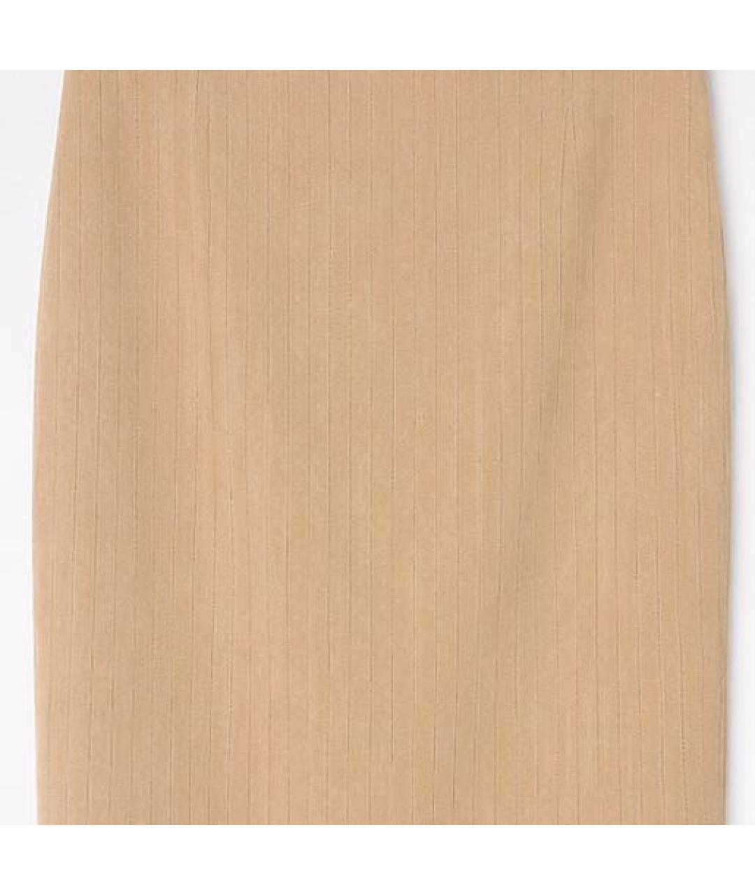 MAX MARA Бежевая льняная юбка миди, фото 5