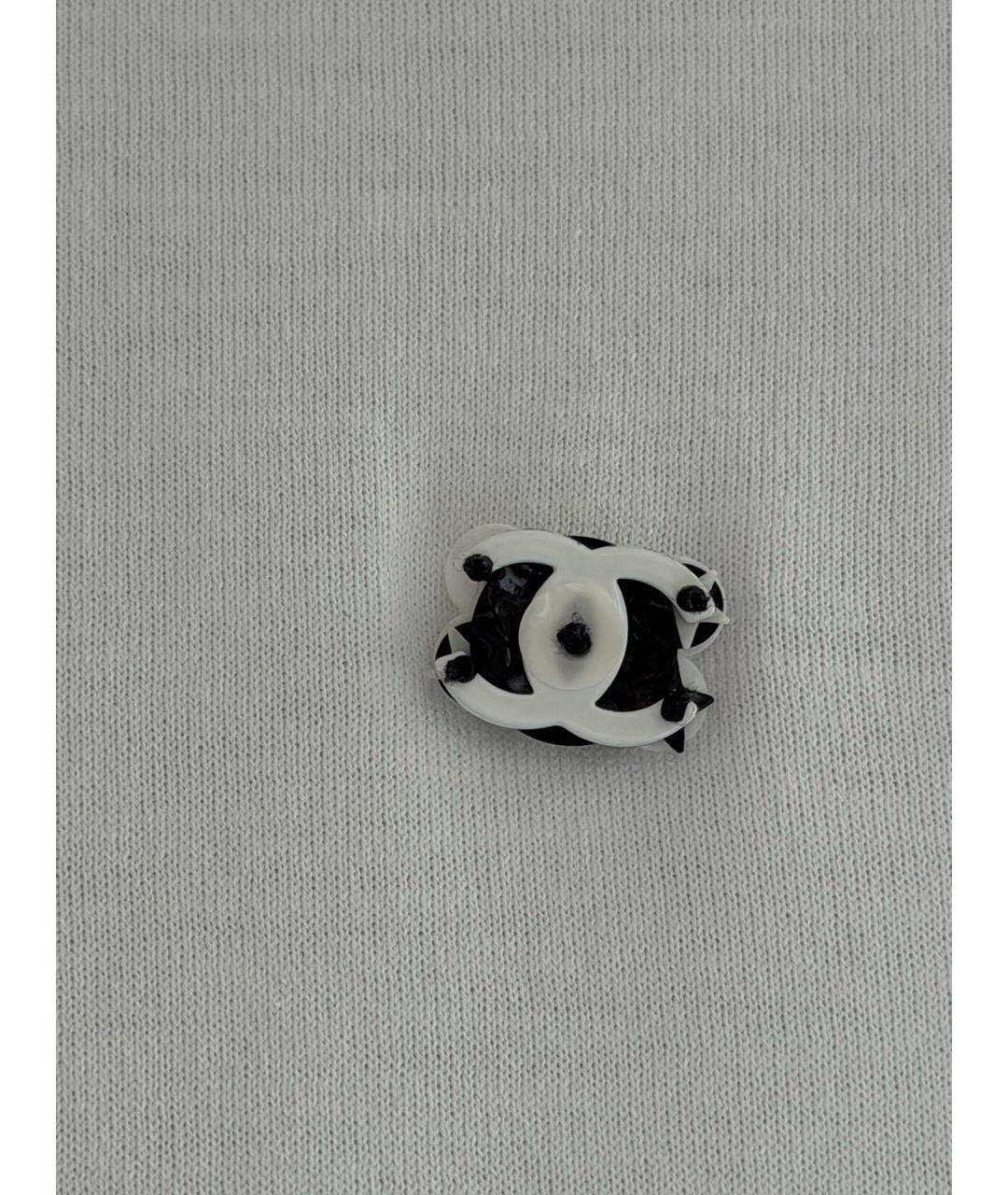 CHANEL Белая хлопковая футболка, фото 4