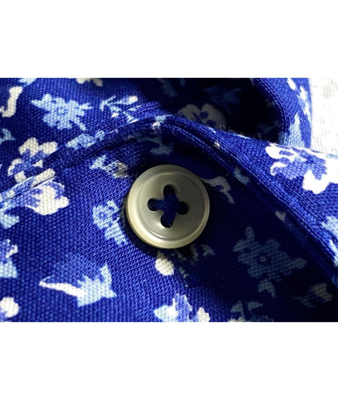 POLO RALPH LAUREN Синее хлопковое поло с коротким рукавом, фото 7