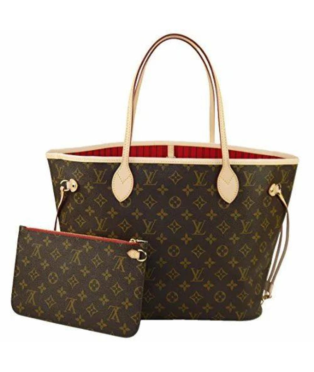 LOUIS VUITTON Коричневая сумка тоут, фото 9