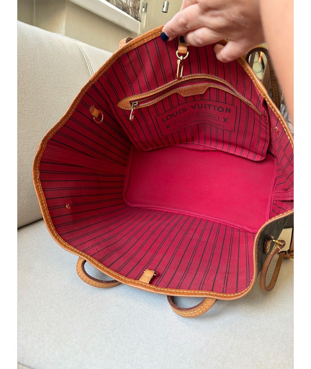 LOUIS VUITTON Коричневая сумка тоут, фото 6