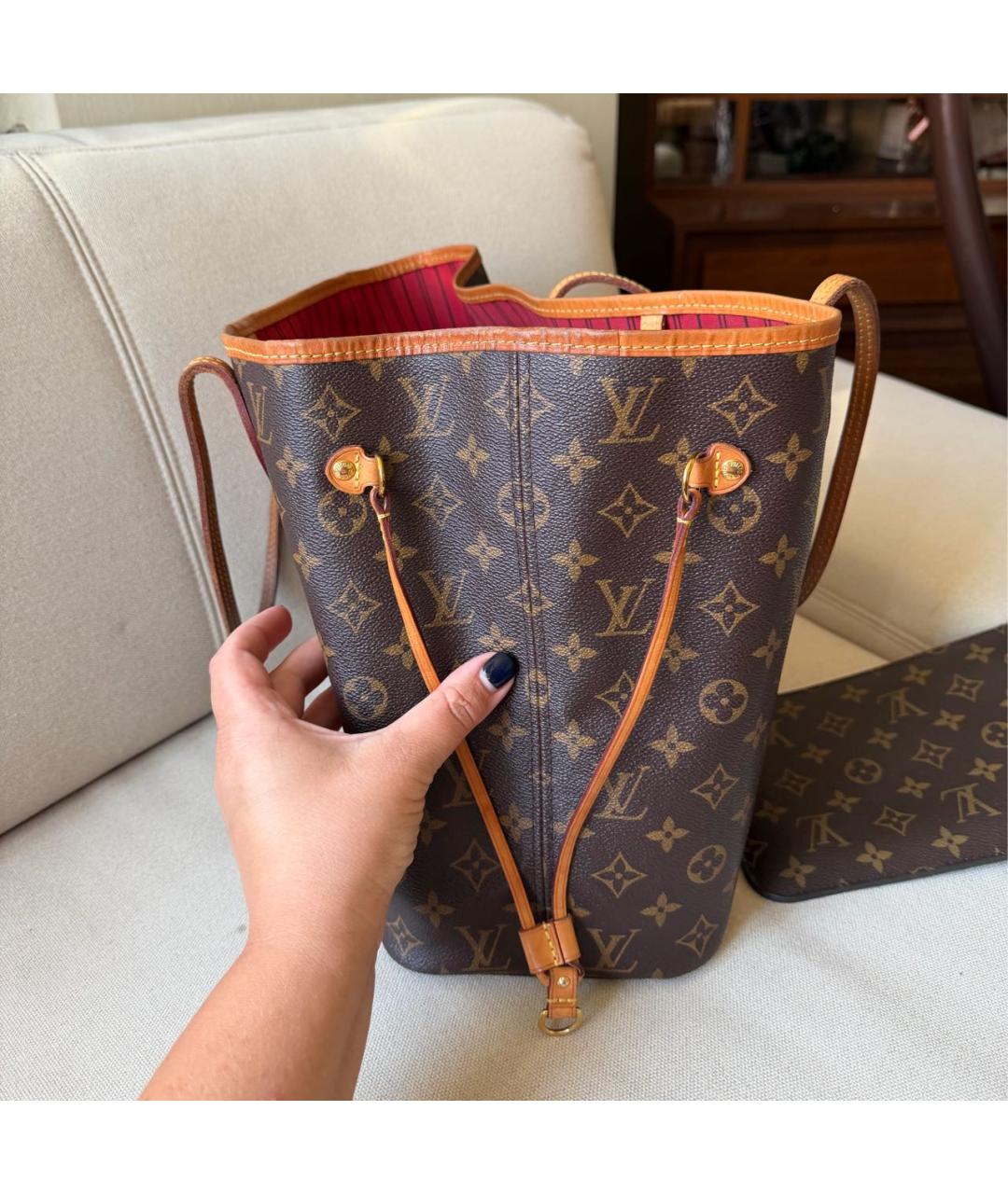 LOUIS VUITTON Коричневая сумка тоут, фото 4