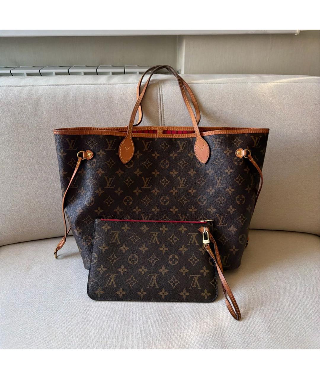 LOUIS VUITTON Коричневая сумка тоут, фото 2