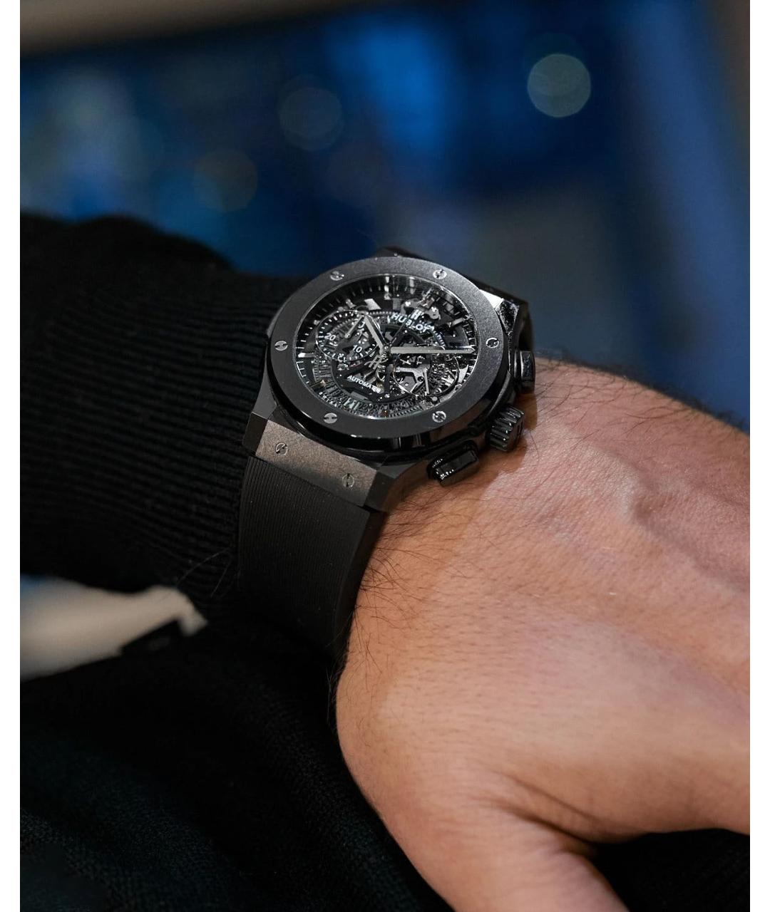 HUBLOT Черные керамические часы, фото 3