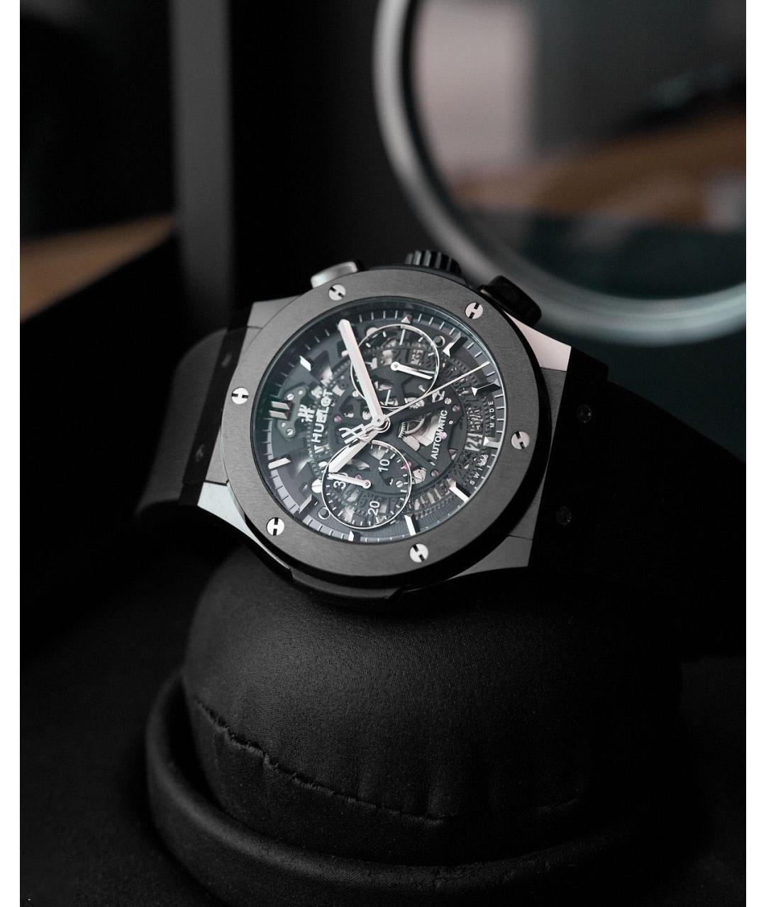 HUBLOT Черные керамические часы, фото 2