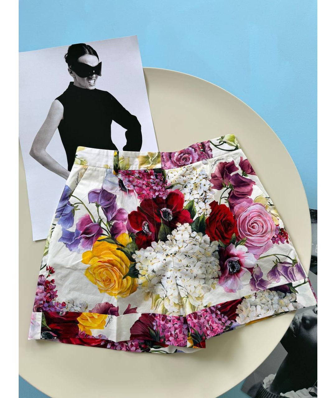 DOLCE&GABBANA Мульти хлопковые шорты, фото 6