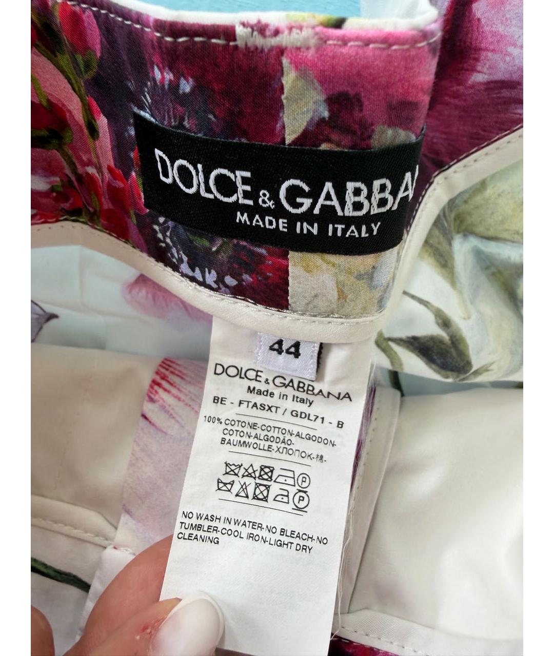 DOLCE&GABBANA Мульти хлопковые шорты, фото 4