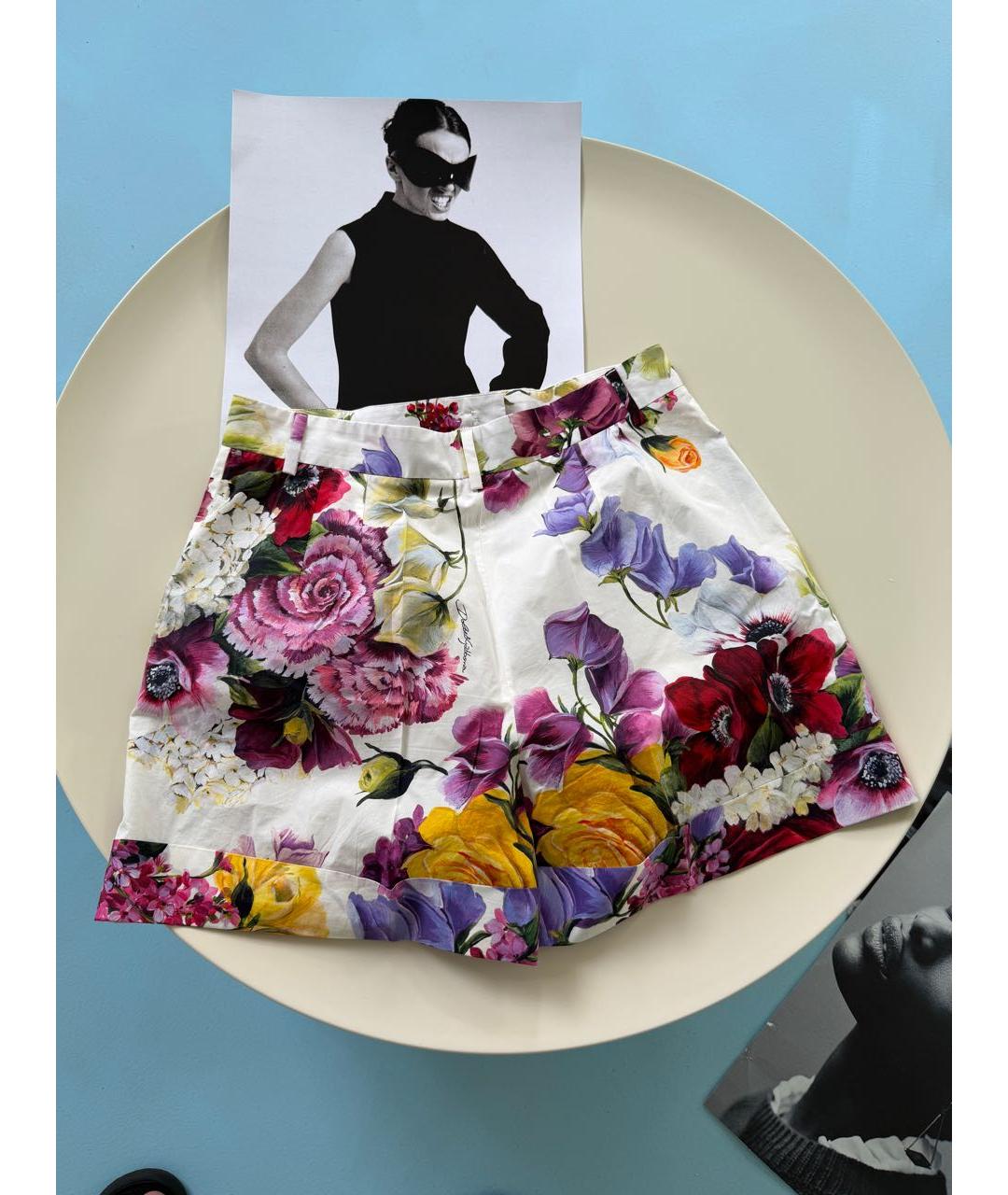 DOLCE&GABBANA Мульти хлопковые шорты, фото 3