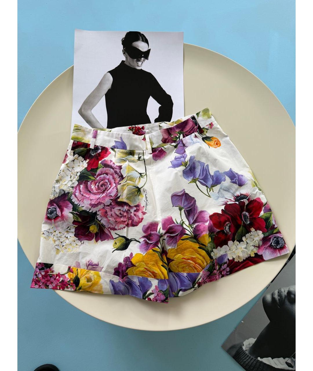 DOLCE&GABBANA Мульти хлопковые шорты, фото 2