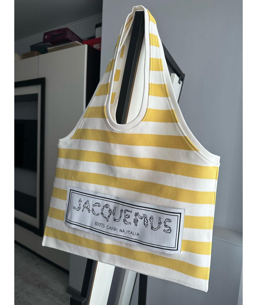 JACQUEMUS Желтая сумка тоут, фото 4