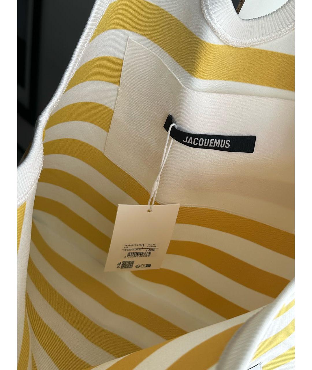 JACQUEMUS Желтая сумка тоут, фото 6
