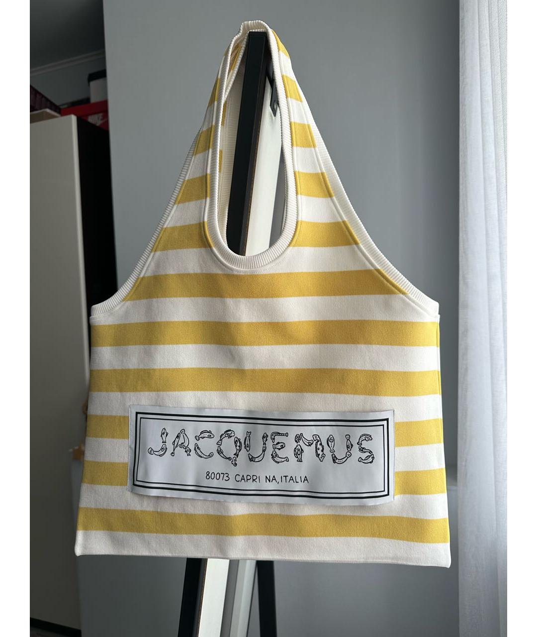 JACQUEMUS Желтая сумка тоут, фото 3