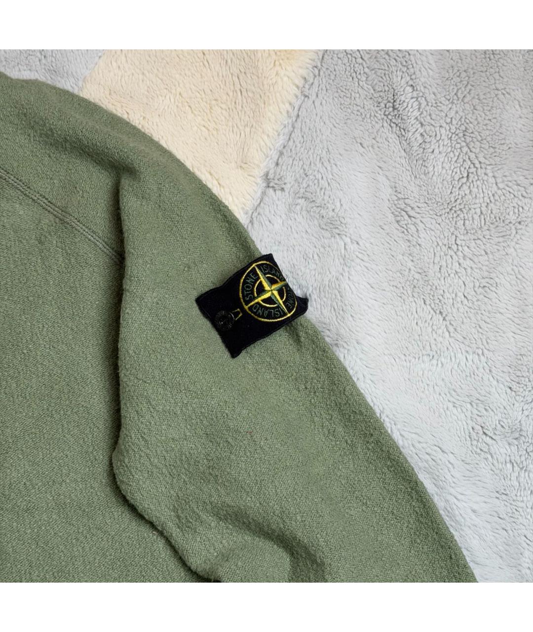 STONE ISLAND Зеленый хлопковый джемпер / свитер, фото 3