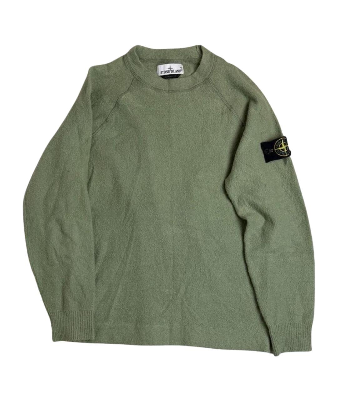 STONE ISLAND Зеленый хлопковый джемпер / свитер, фото 1