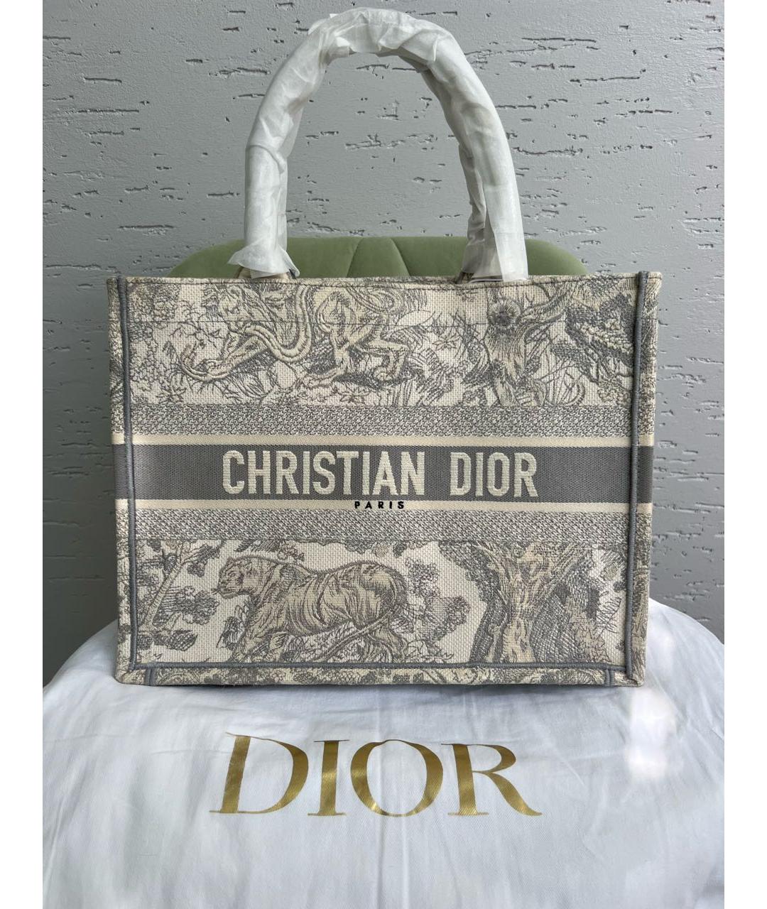 CHRISTIAN DIOR Серая сумка тоут, фото 9