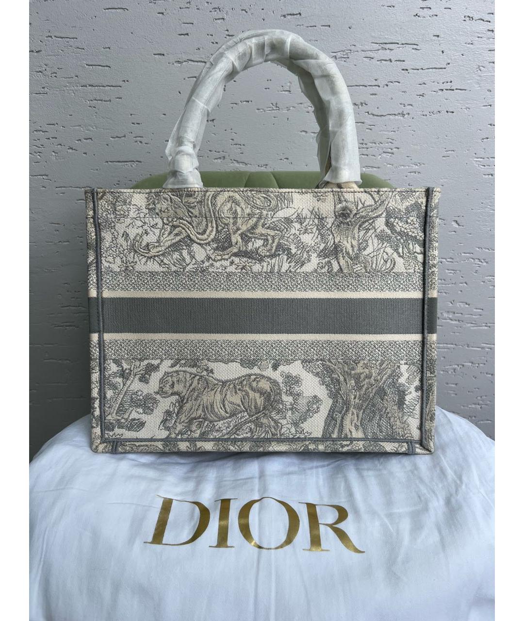 CHRISTIAN DIOR Серая сумка тоут, фото 2