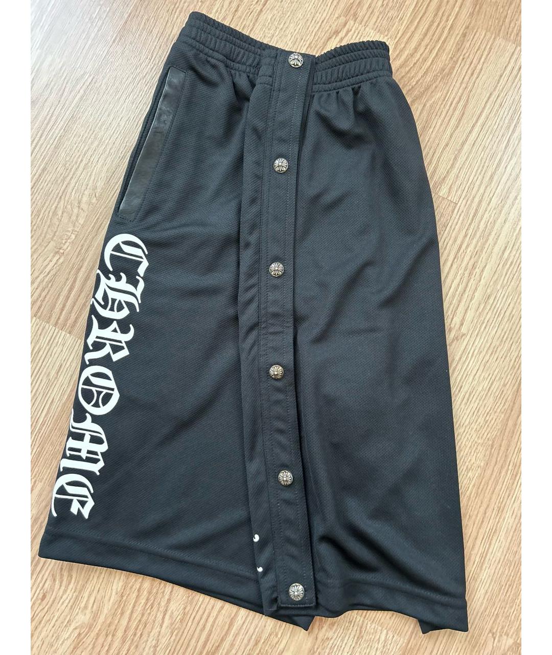 CHROME HEARTS Черные полиэстеровые шорты, фото 3