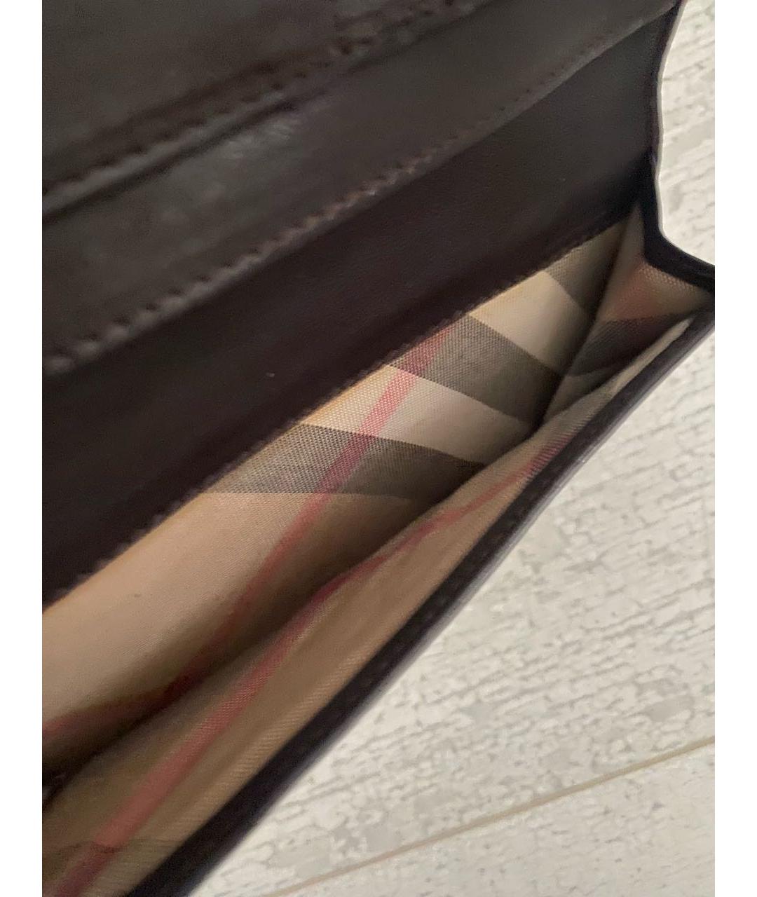 BURBERRY Коричневый кожаный кошелек, фото 4