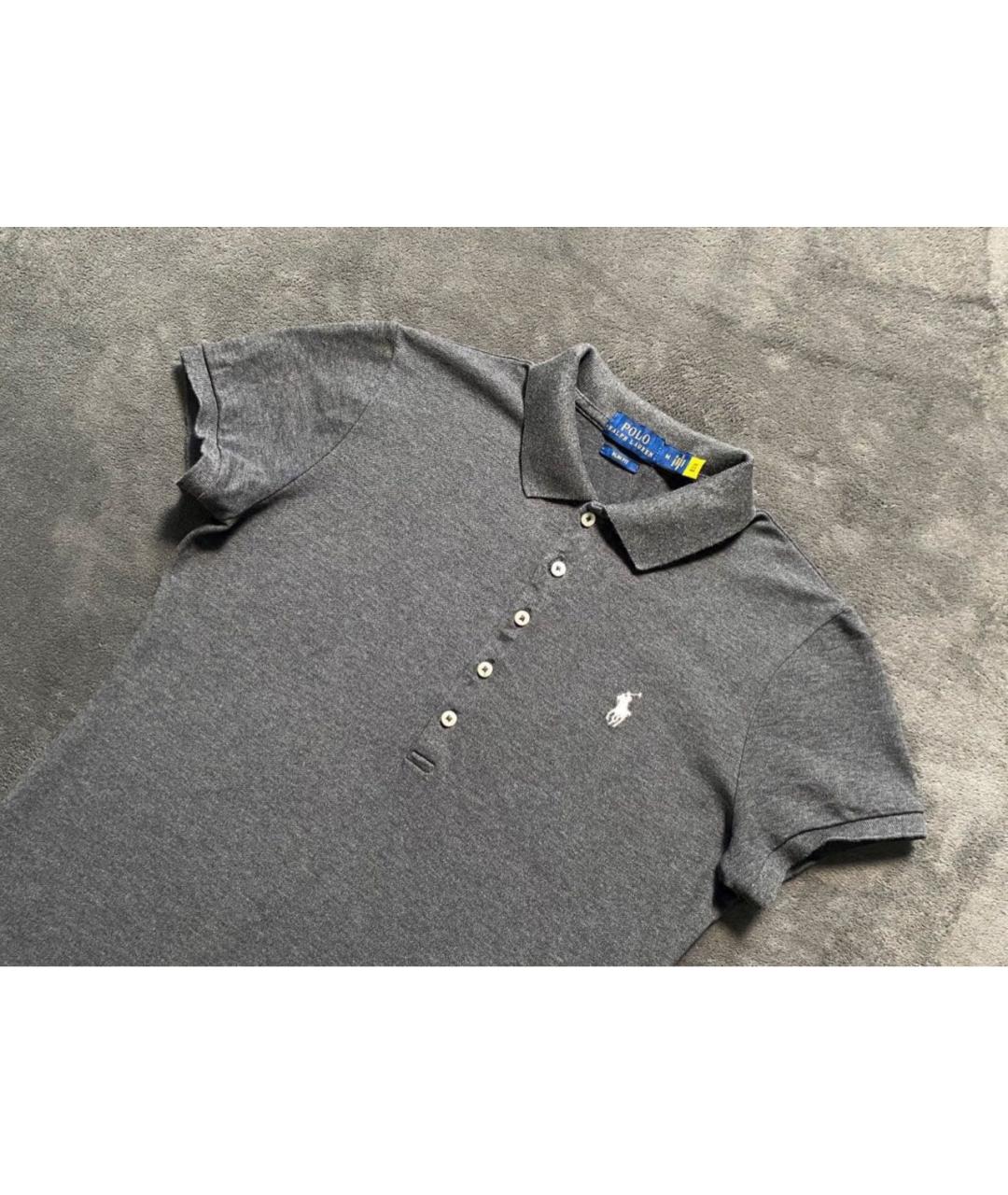 POLO RALPH LAUREN Серая хлопковая футболка, фото 3