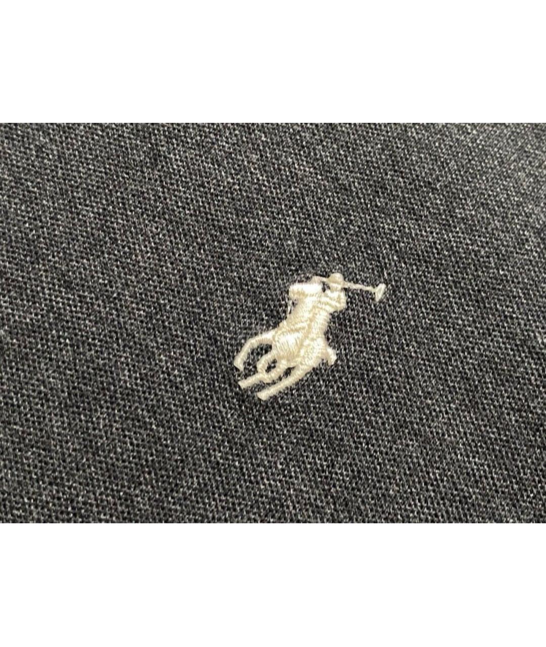 POLO RALPH LAUREN Серая хлопковая футболка, фото 4