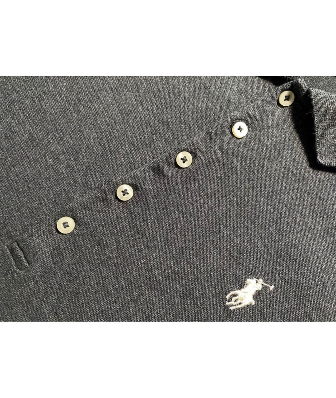 POLO RALPH LAUREN Серая хлопковая футболка, фото 5