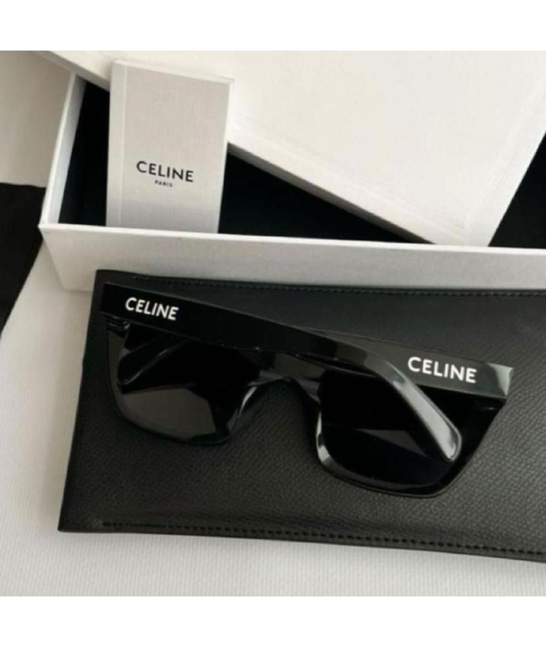 CELINE Черные пластиковые солнцезащитные очки, фото 3
