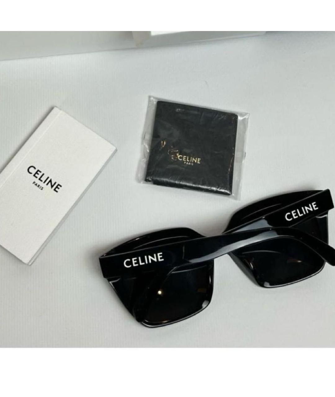CELINE Черные пластиковые солнцезащитные очки, фото 4