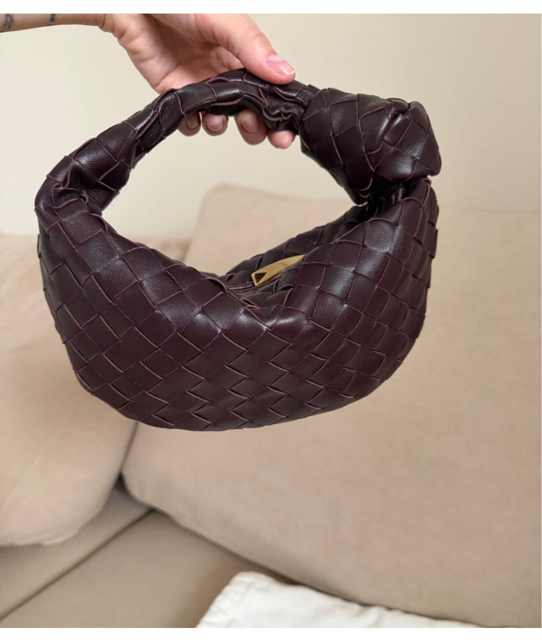 BOTTEGA VENETA Фиолетовая кожаная сумка с короткими ручками, фото 3