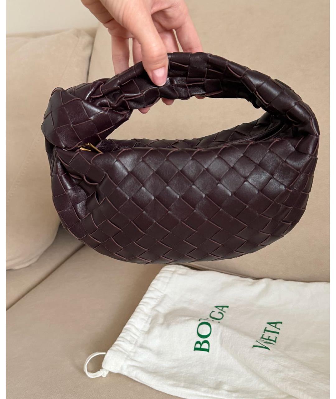 BOTTEGA VENETA Фиолетовая кожаная сумка с короткими ручками, фото 2