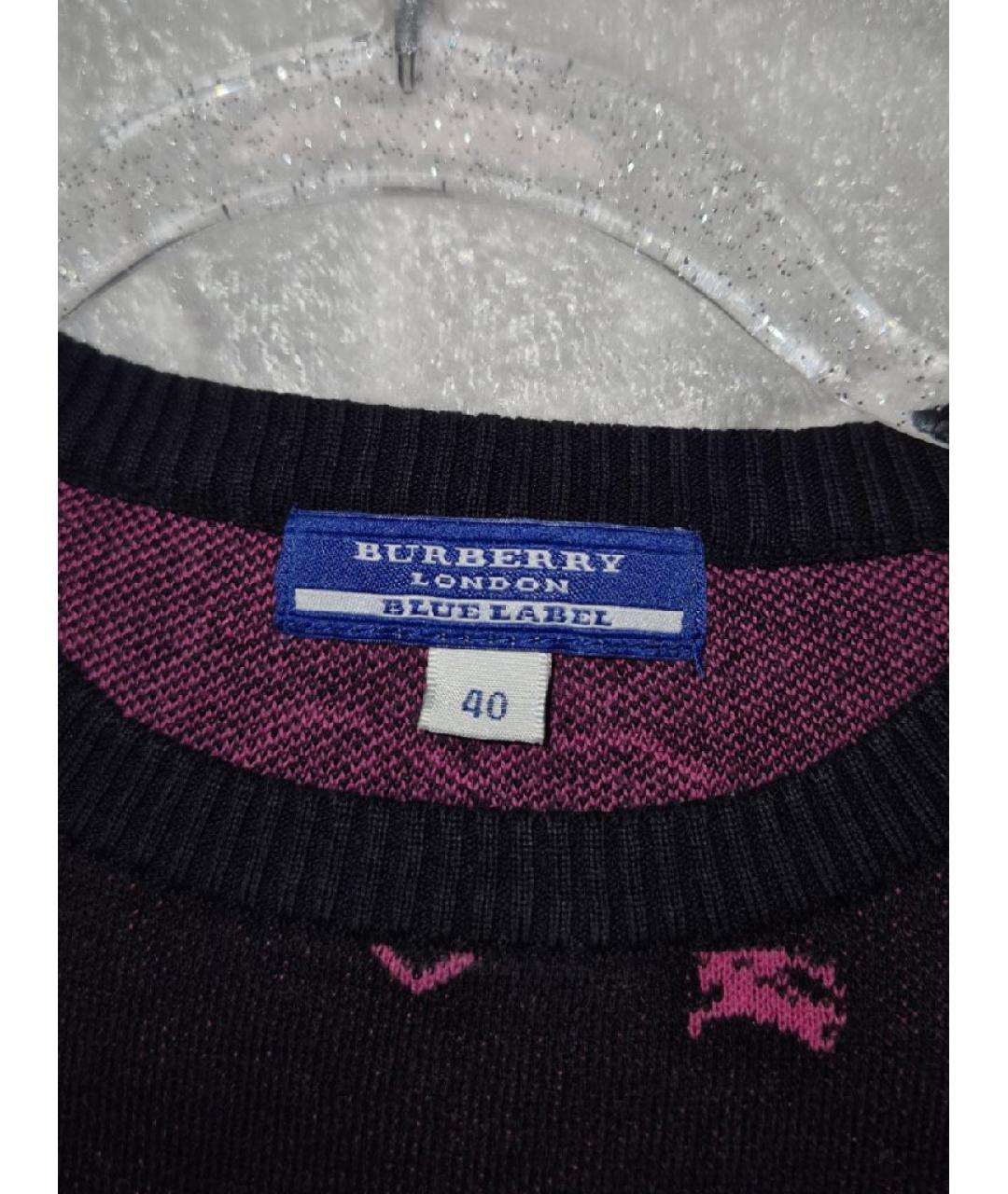 BURBERRY Черный хлопковый джемпер / свитер, фото 5