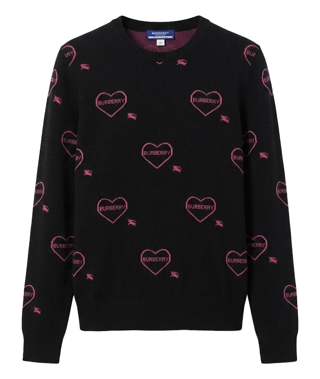 BURBERRY Черный хлопковый джемпер / свитер, фото 1