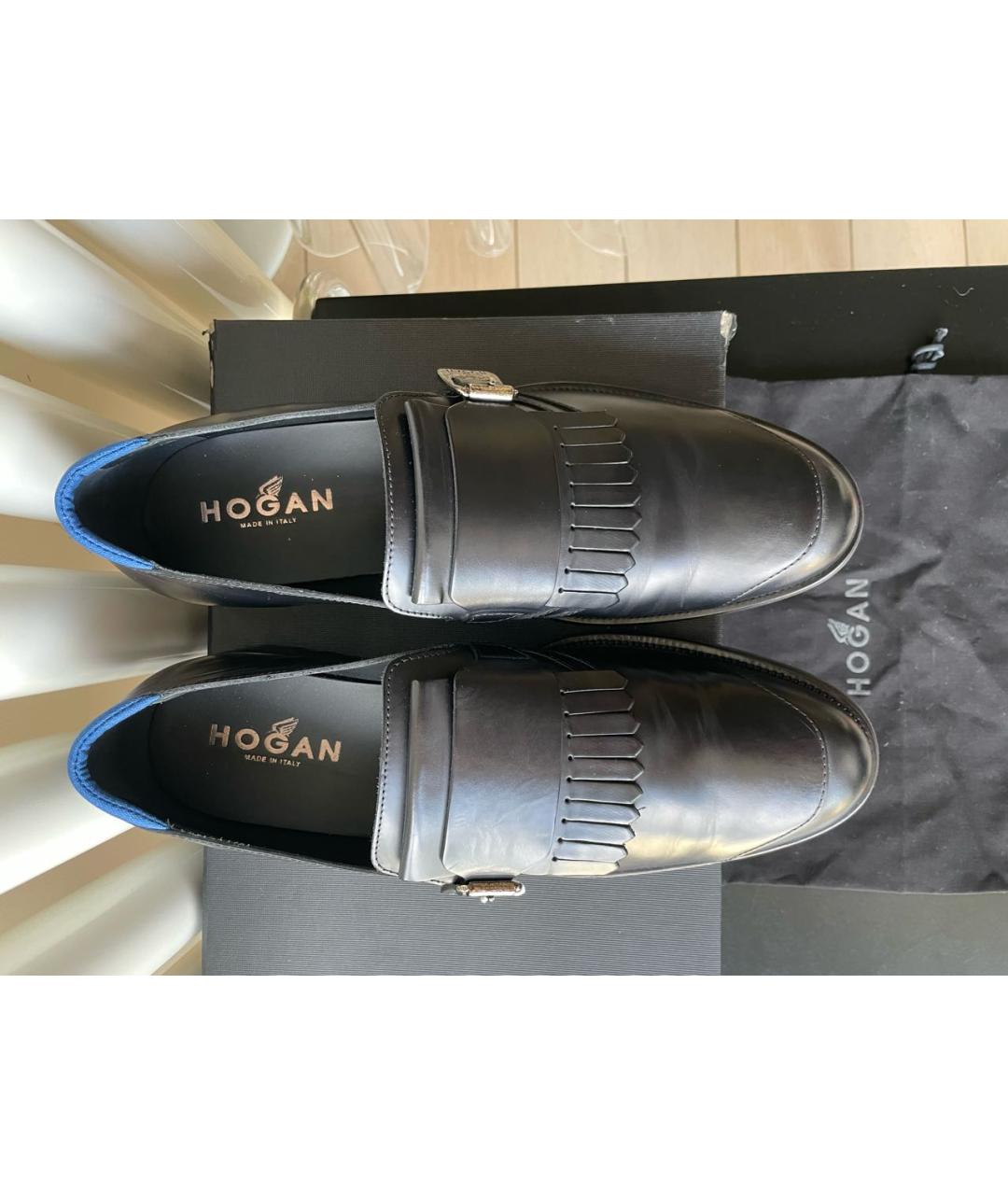 HOGAN Черные кожаные лоферы, фото 3