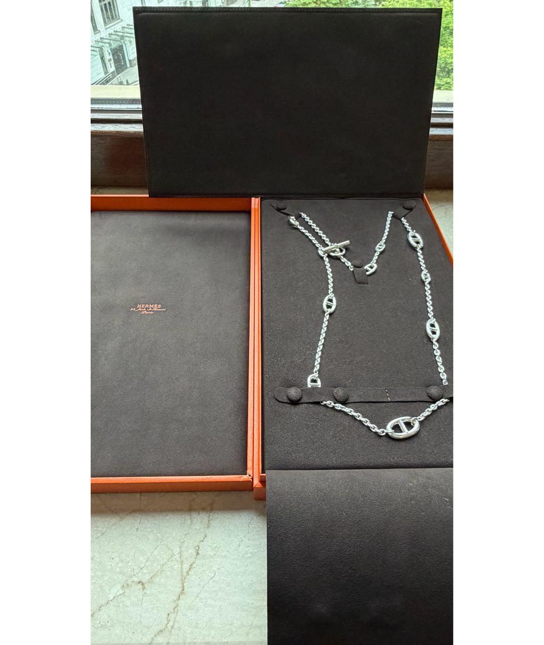 HERMES Серебряное серебряное колье, фото 3