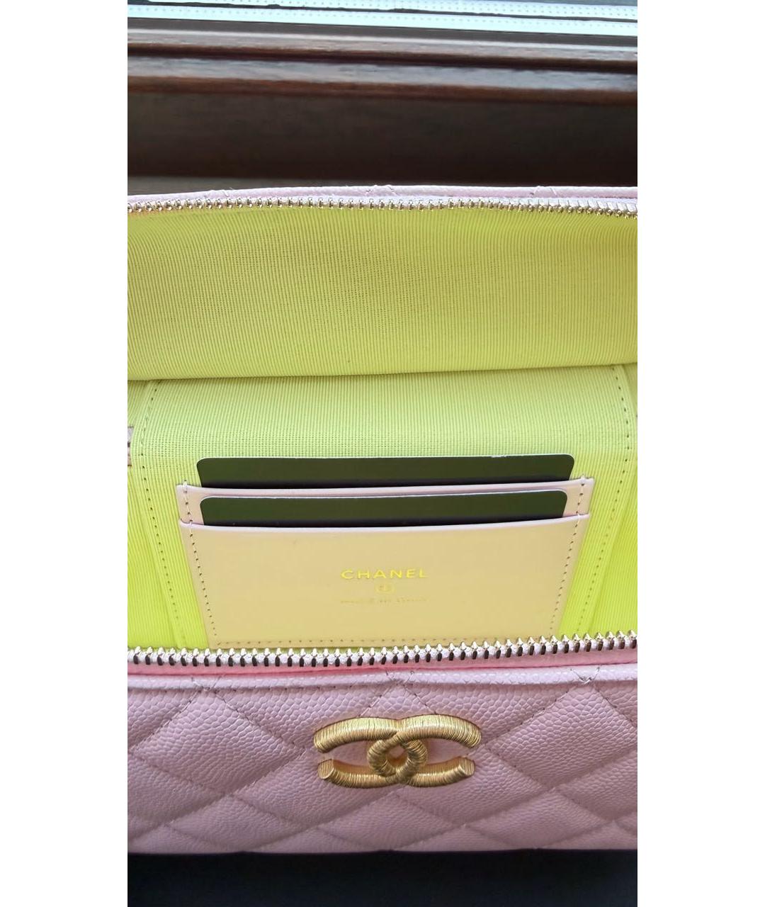 CHANEL Розовая кожаная сумка через плечо, фото 4