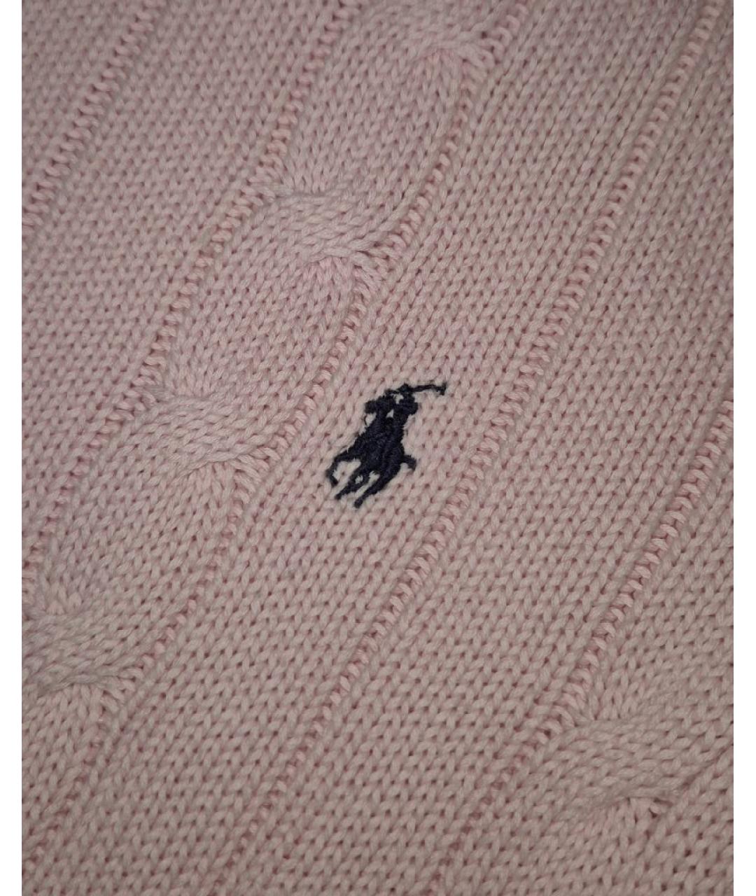 RALPH LAUREN Розовый хлопковый джемпер / свитер, фото 4