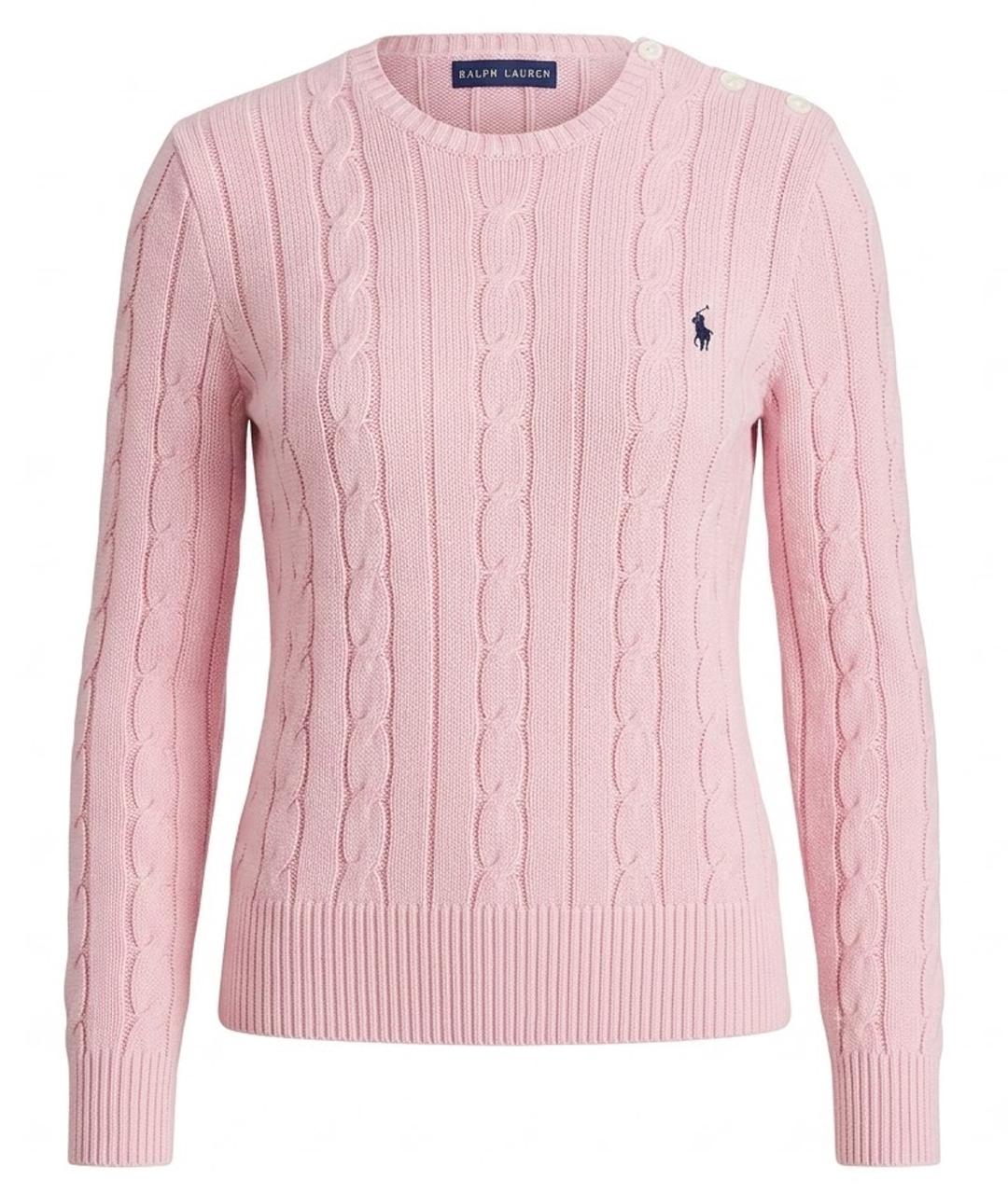 RALPH LAUREN Розовый хлопковый джемпер / свитер, фото 1
