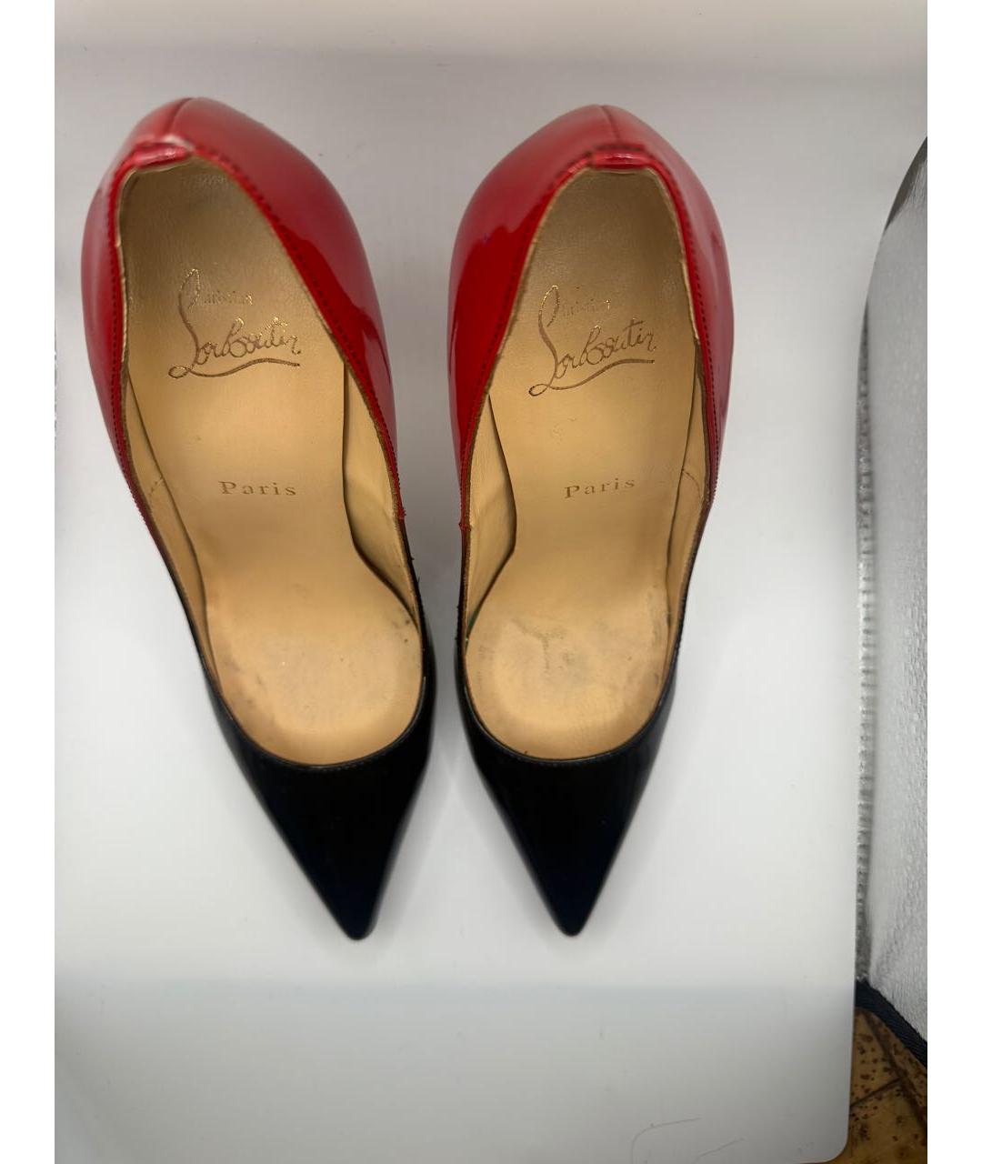 CHRISTIAN LOUBOUTIN Красные туфли из лакированной кожи, фото 3