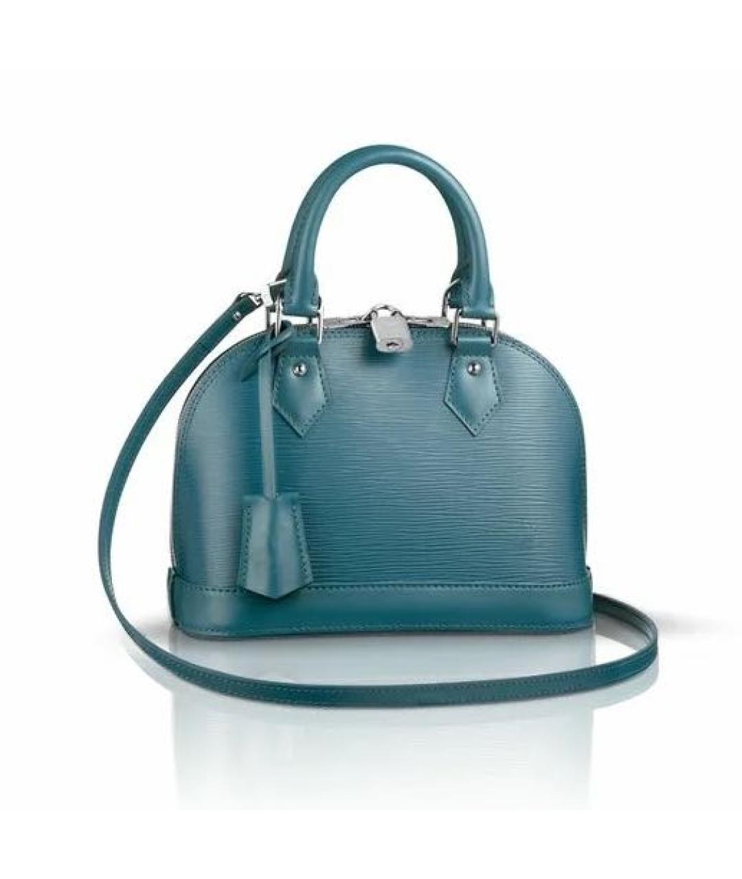 LOUIS VUITTON Бирюзовая кожаная сумка через плечо, фото 8