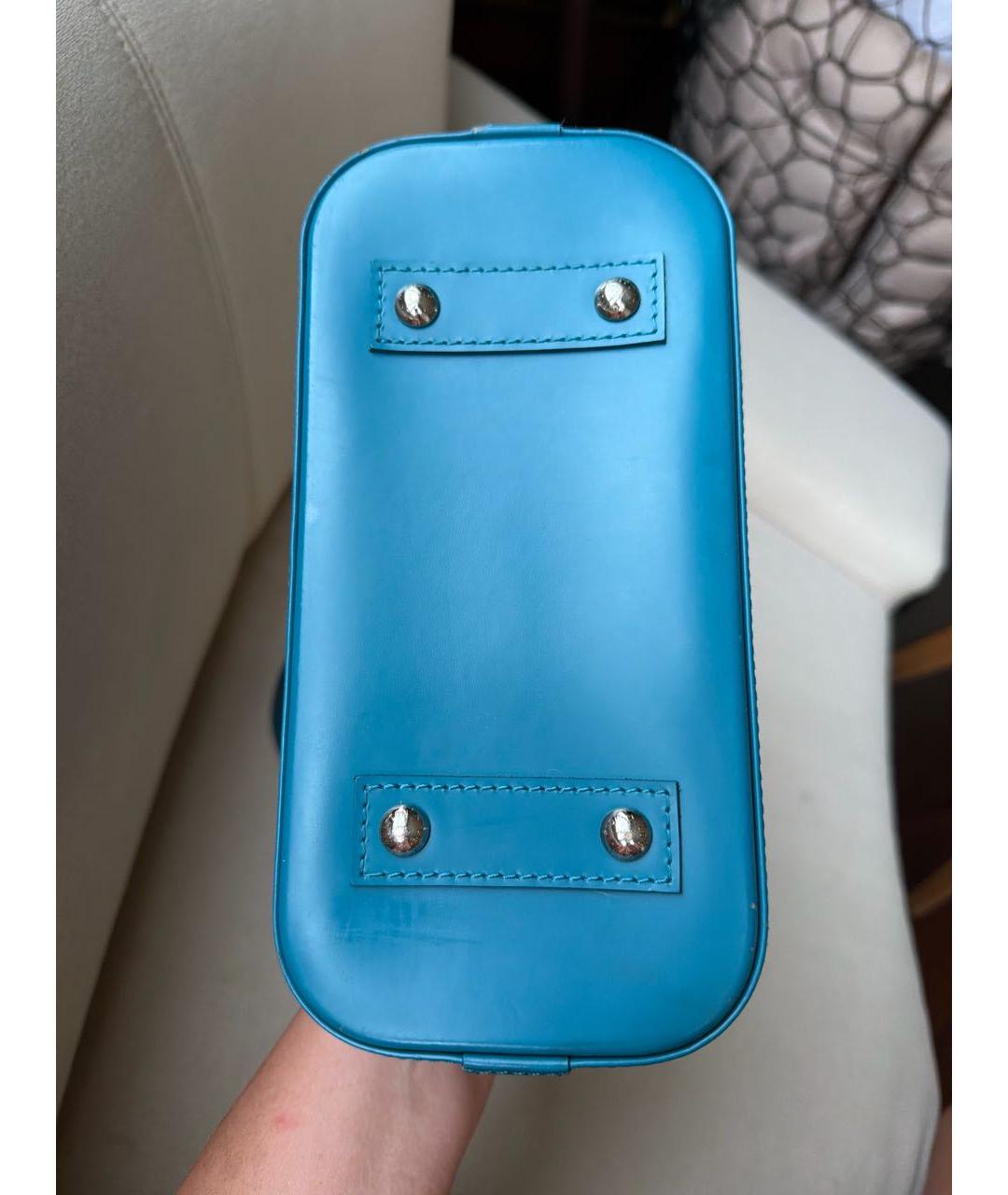 LOUIS VUITTON Бирюзовая кожаная сумка через плечо, фото 3