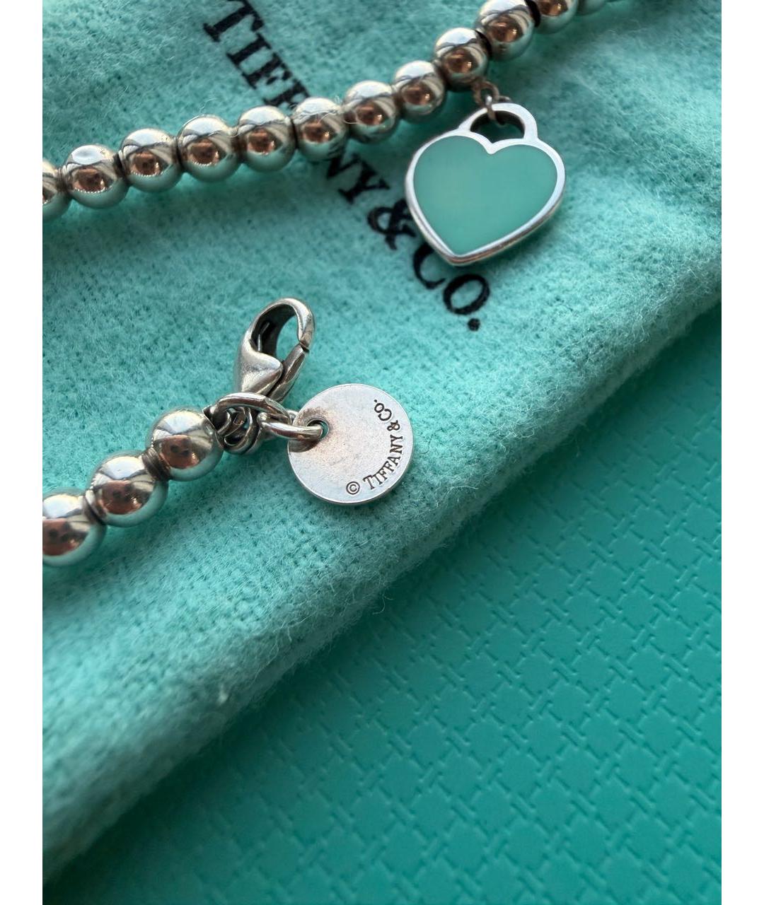 TIFFANY&CO Бирюзовый серебряный браслет, фото 8