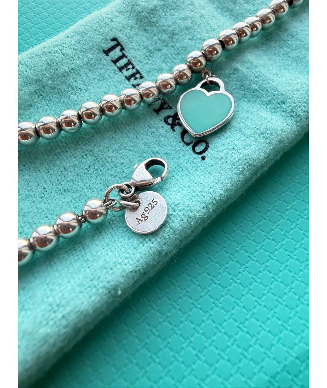 TIFFANY&CO Бирюзовый серебряный браслет, фото 7