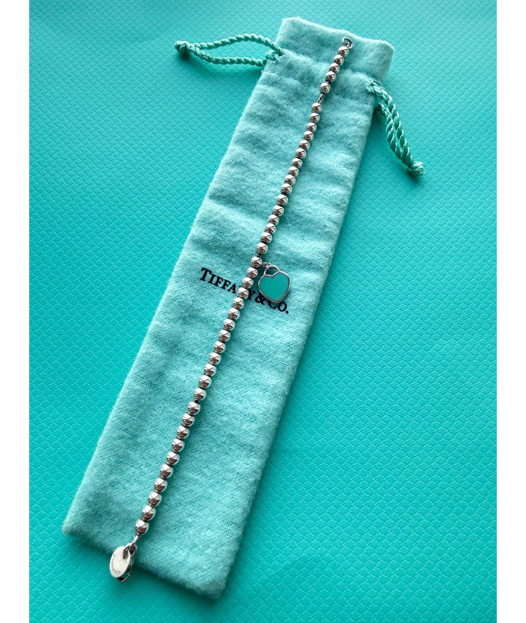 TIFFANY&CO Бирюзовый серебряный браслет, фото 6