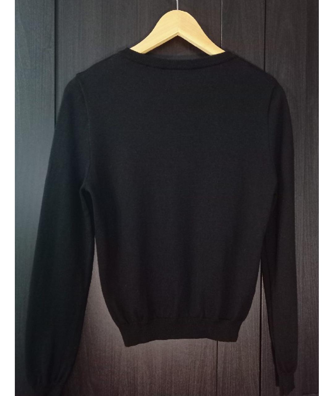 BOUTIQUE MOSCHINO Черный шерстяной кардиган, фото 2