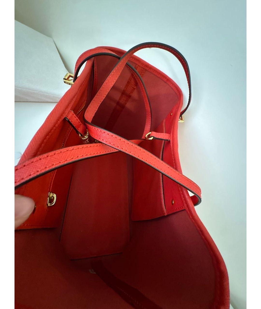 MICHAEL KORS Красная кожаная сумка тоут, фото 4