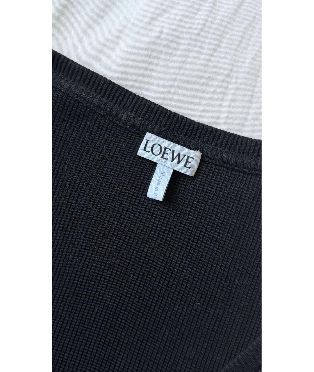 LOEWE Черная хлопковая майка, фото 3