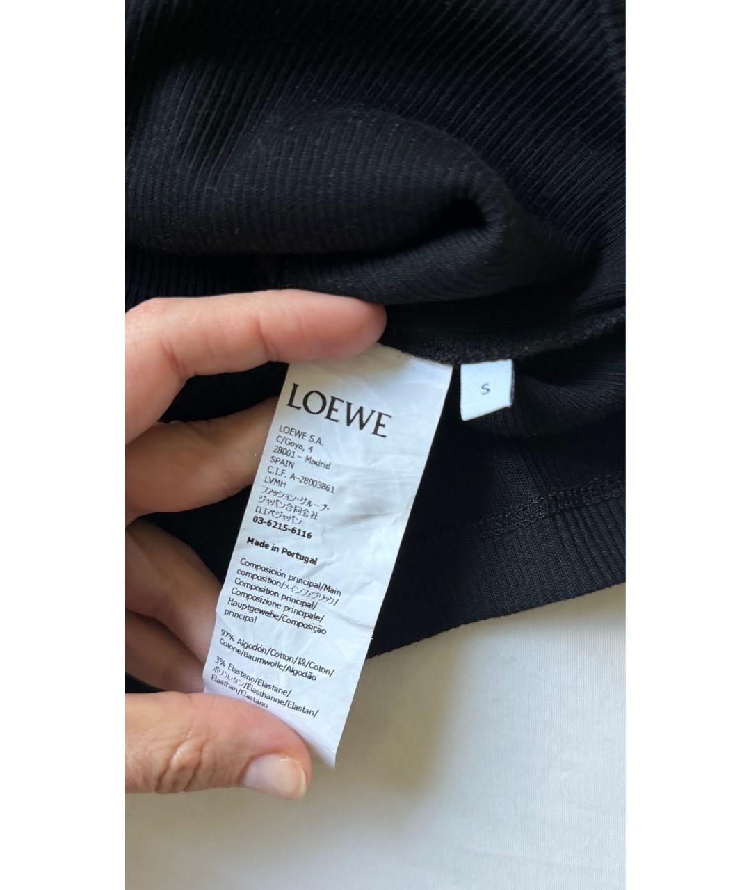 LOEWE Черная хлопковая майка, фото 4