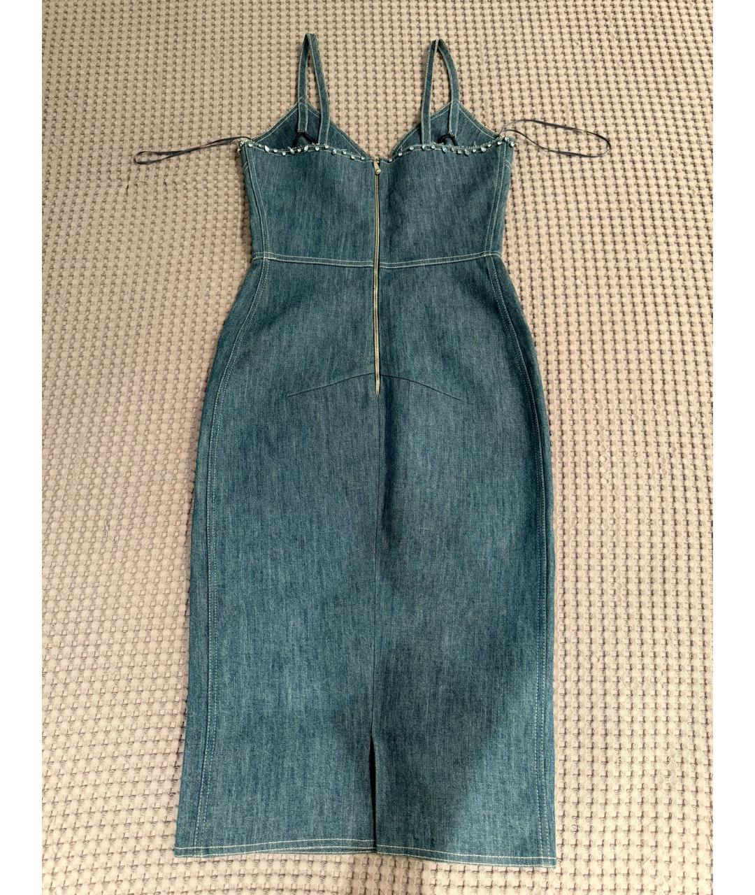 ERMANNO SCERVINO Синее деним коктейльное платье, фото 3