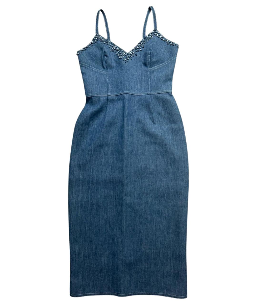 ERMANNO SCERVINO Синее деним коктейльное платье, фото 1