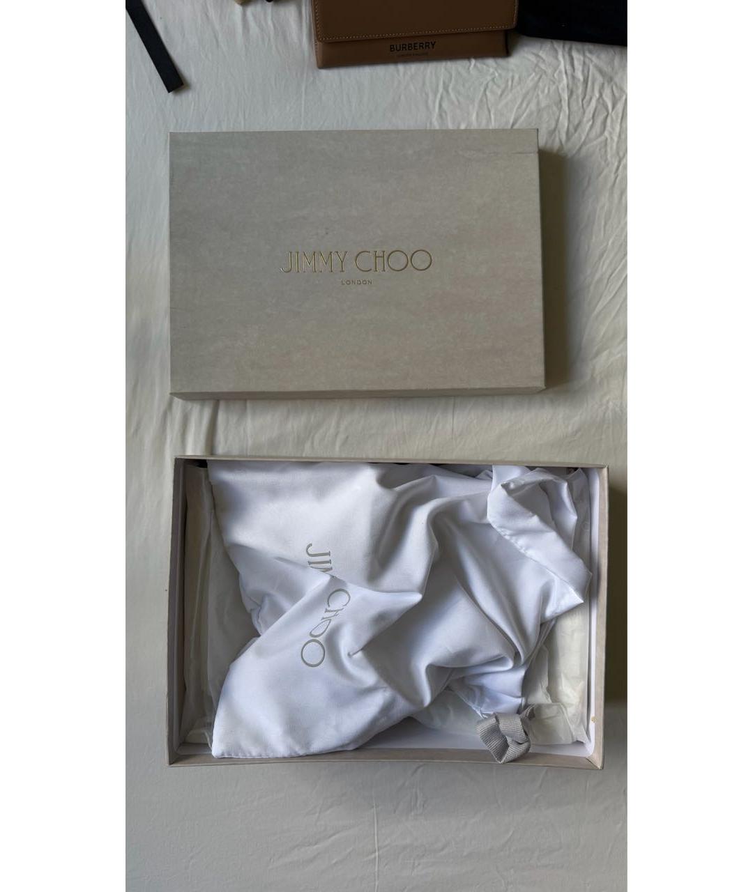 JIMMY CHOO Белые кожаные босоножки, фото 7