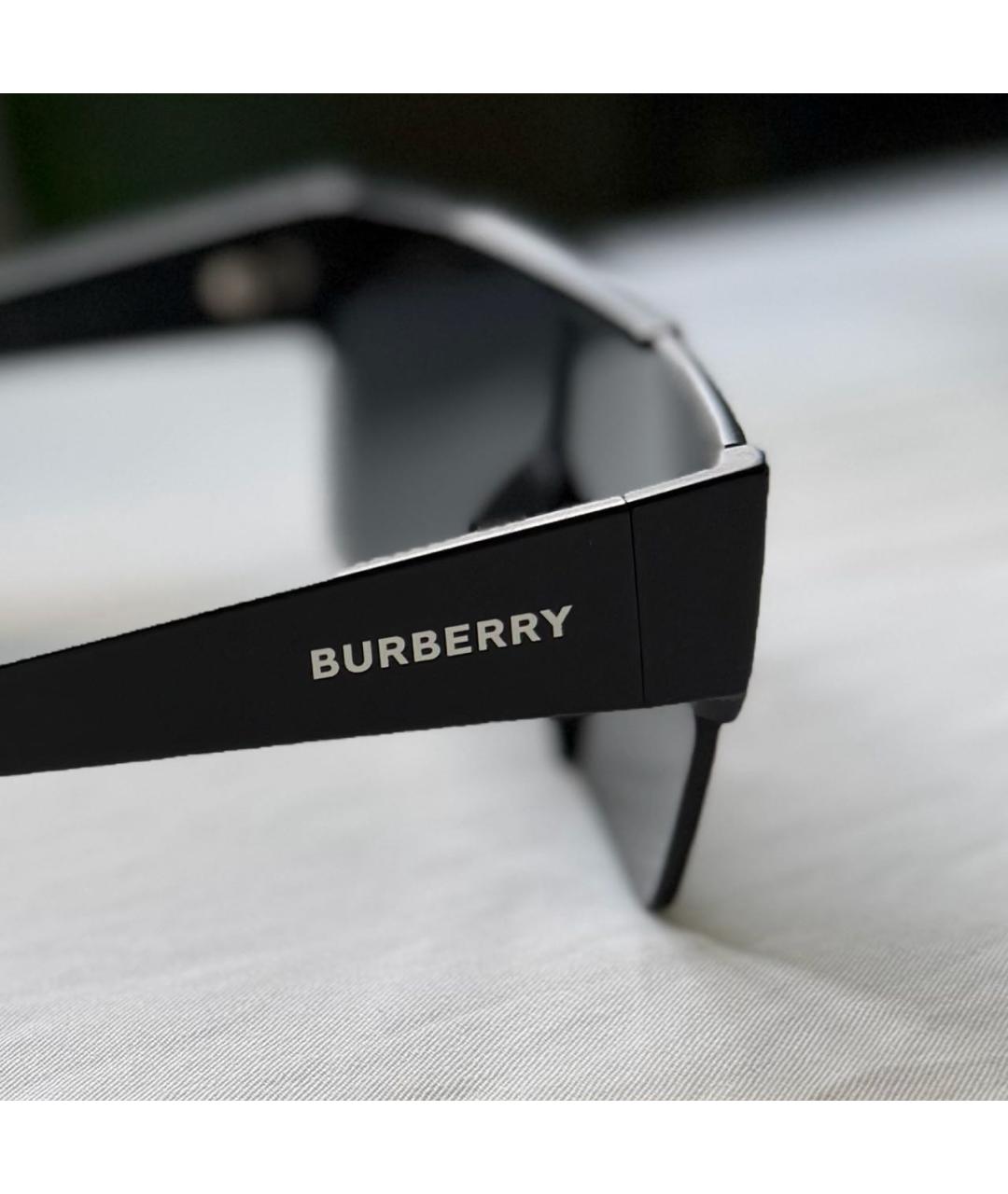BURBERRY Черные пластиковые солнцезащитные очки, фото 3